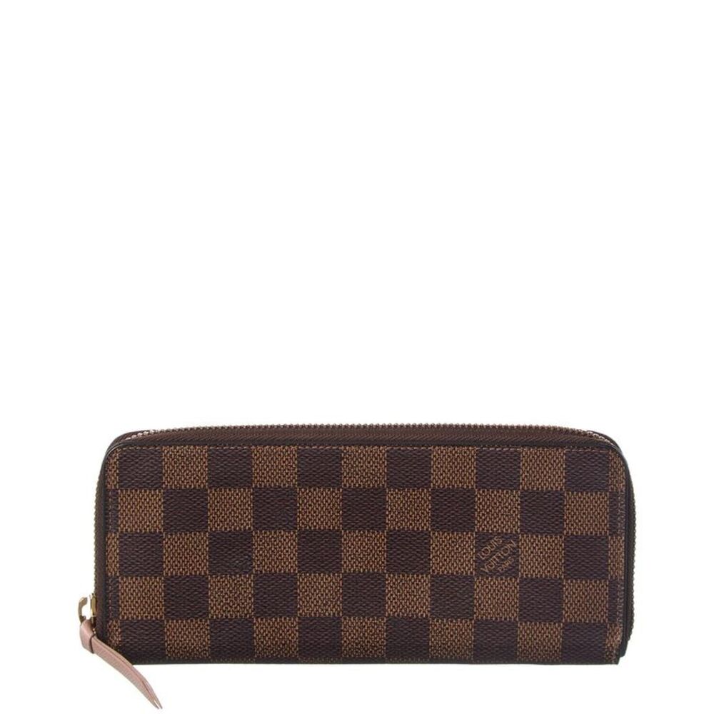 Louis Vuitton Brown Damier Ebene Coated Canvas Clemence Wallet (Authentic